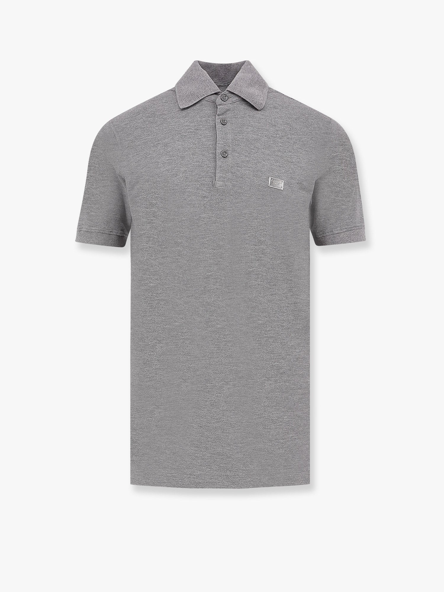 Polo en coton Dolce & Gabbana avec plaque dolce&gabbana milano
