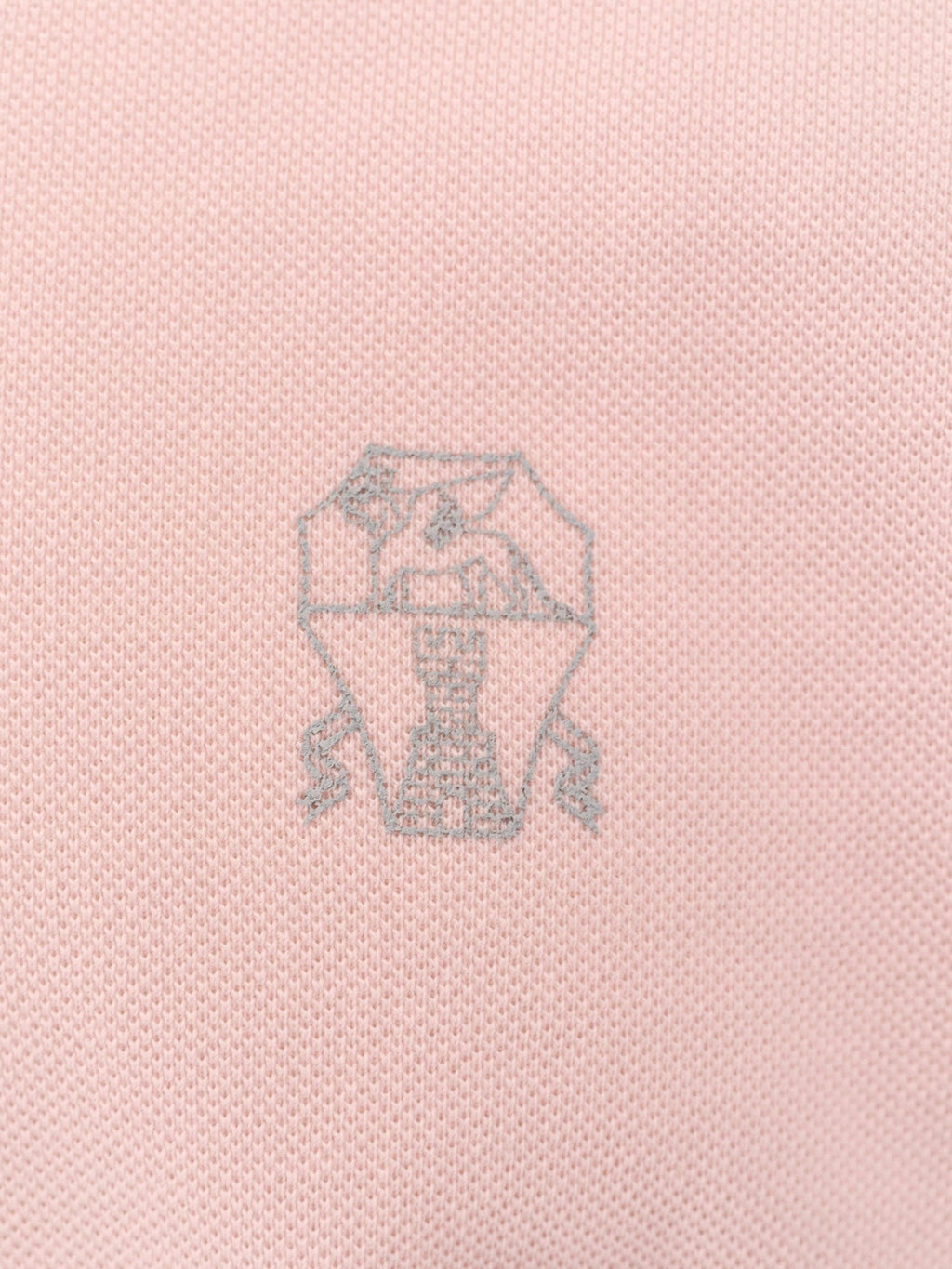 Brunello Cucinelli Polo de algodão com bordado icónico