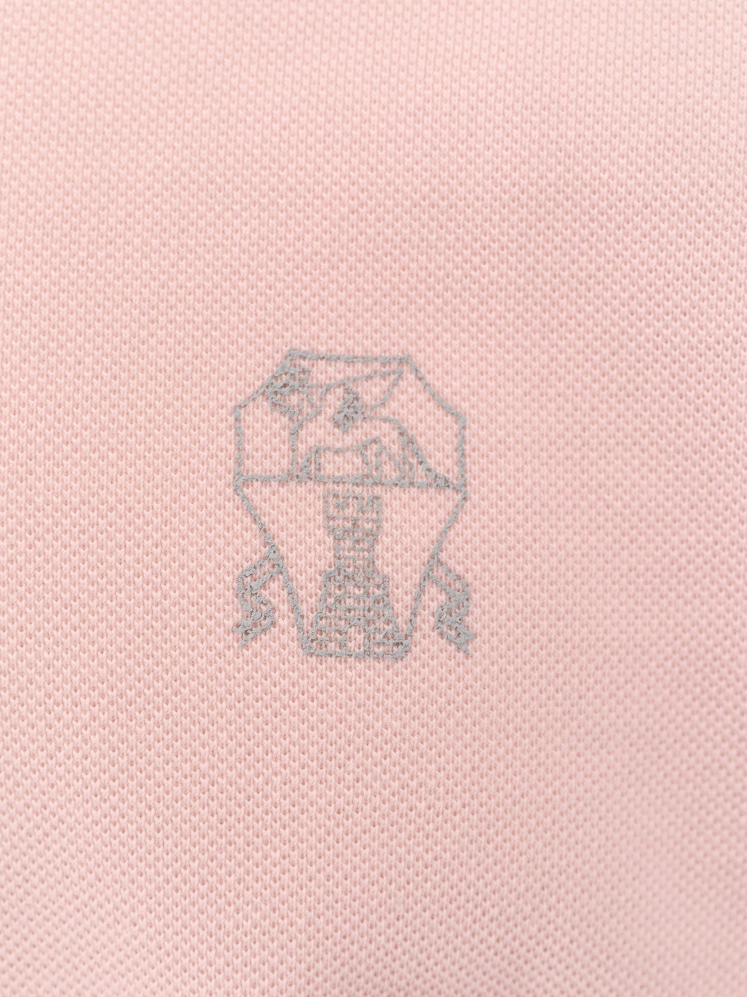 Brunello Cucinelli Baumwoll-Polohemd mit ikonischer Stickerei