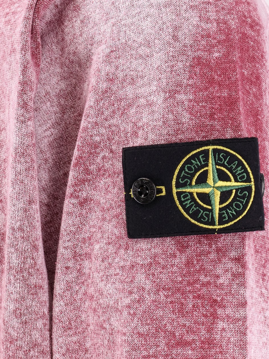Stone Island Cotton reversible sweater with iconic logo patch
