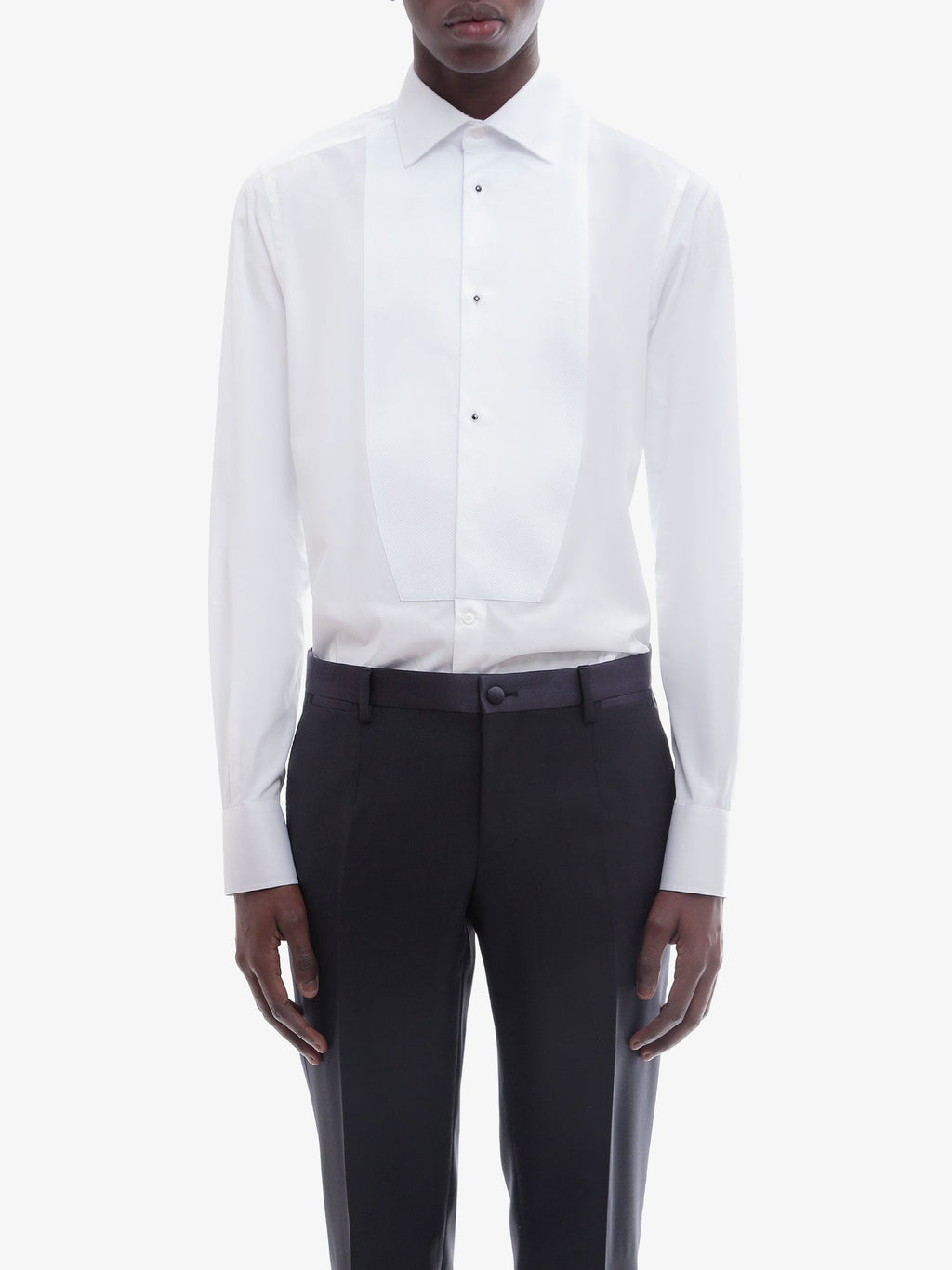 Dolce & Gabbana Cămașă din bumbac cu plastron frontal