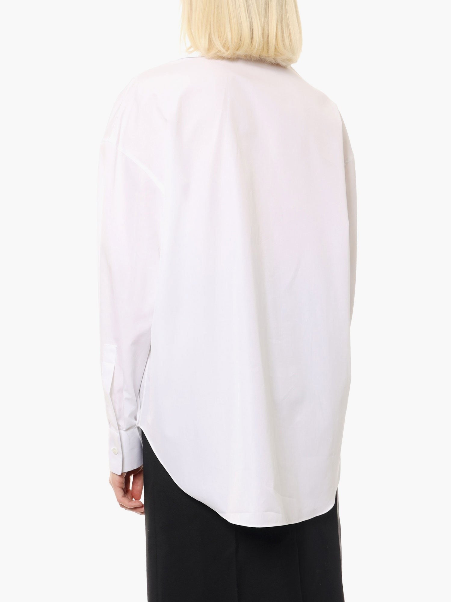 Alexander Mcqueen Chemise en coton avec ruches frontales