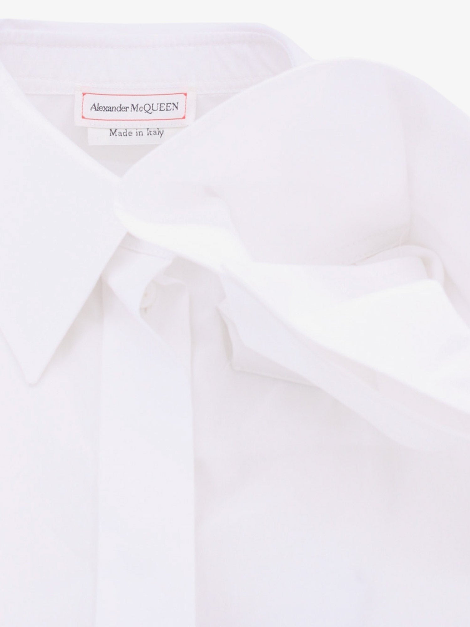 Alexander Mcqueen Chemise en coton avec ruches frontales
