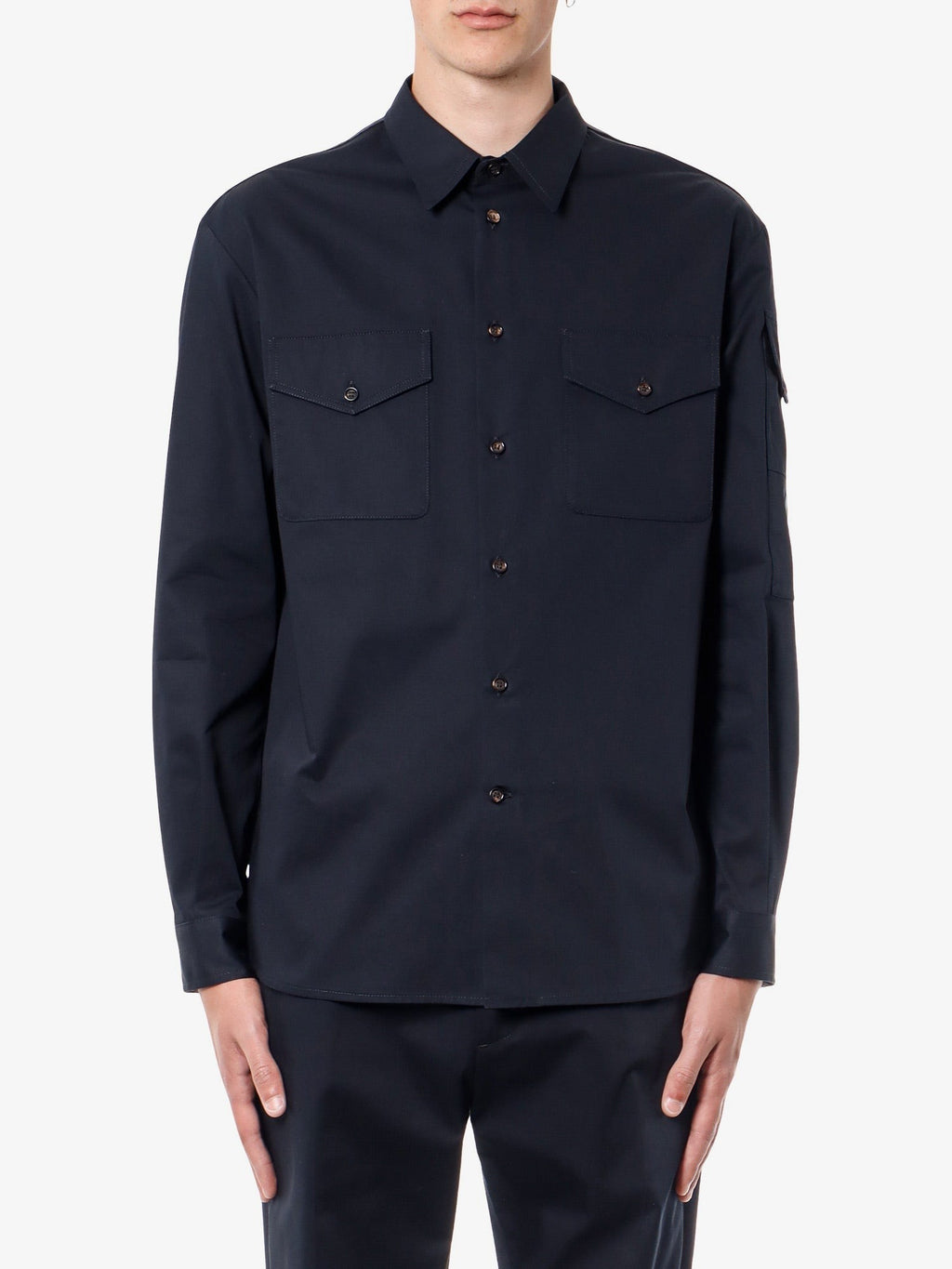 Alexander Mcqueen Chemise en coton avec détail logo