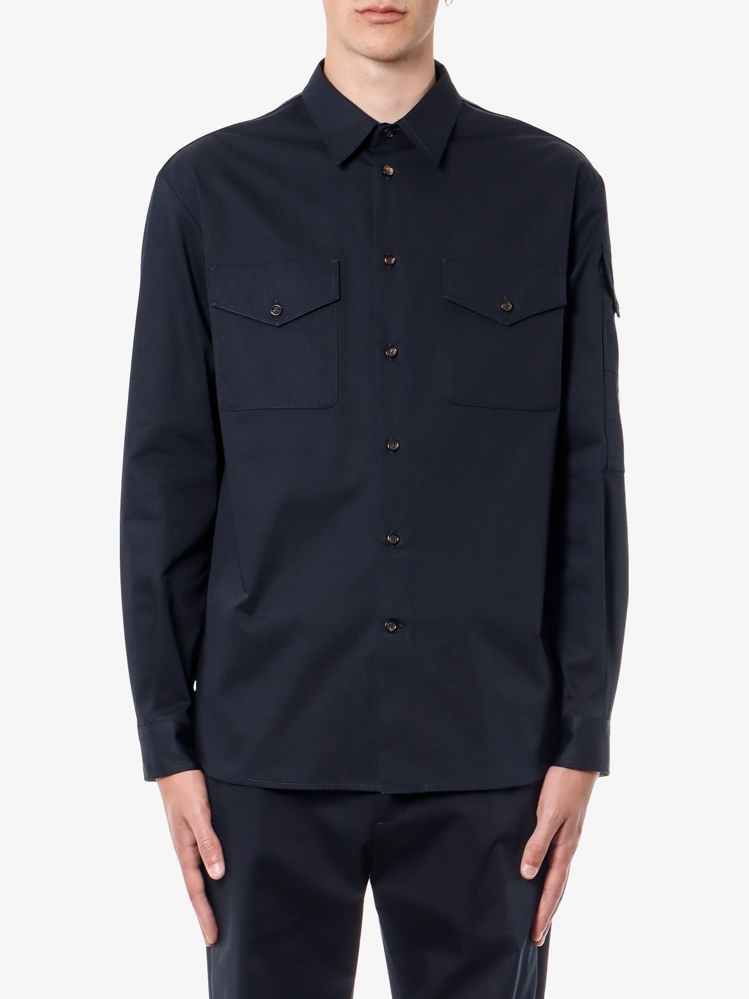 Alexander Mcqueen Chemise en coton avec détail logo