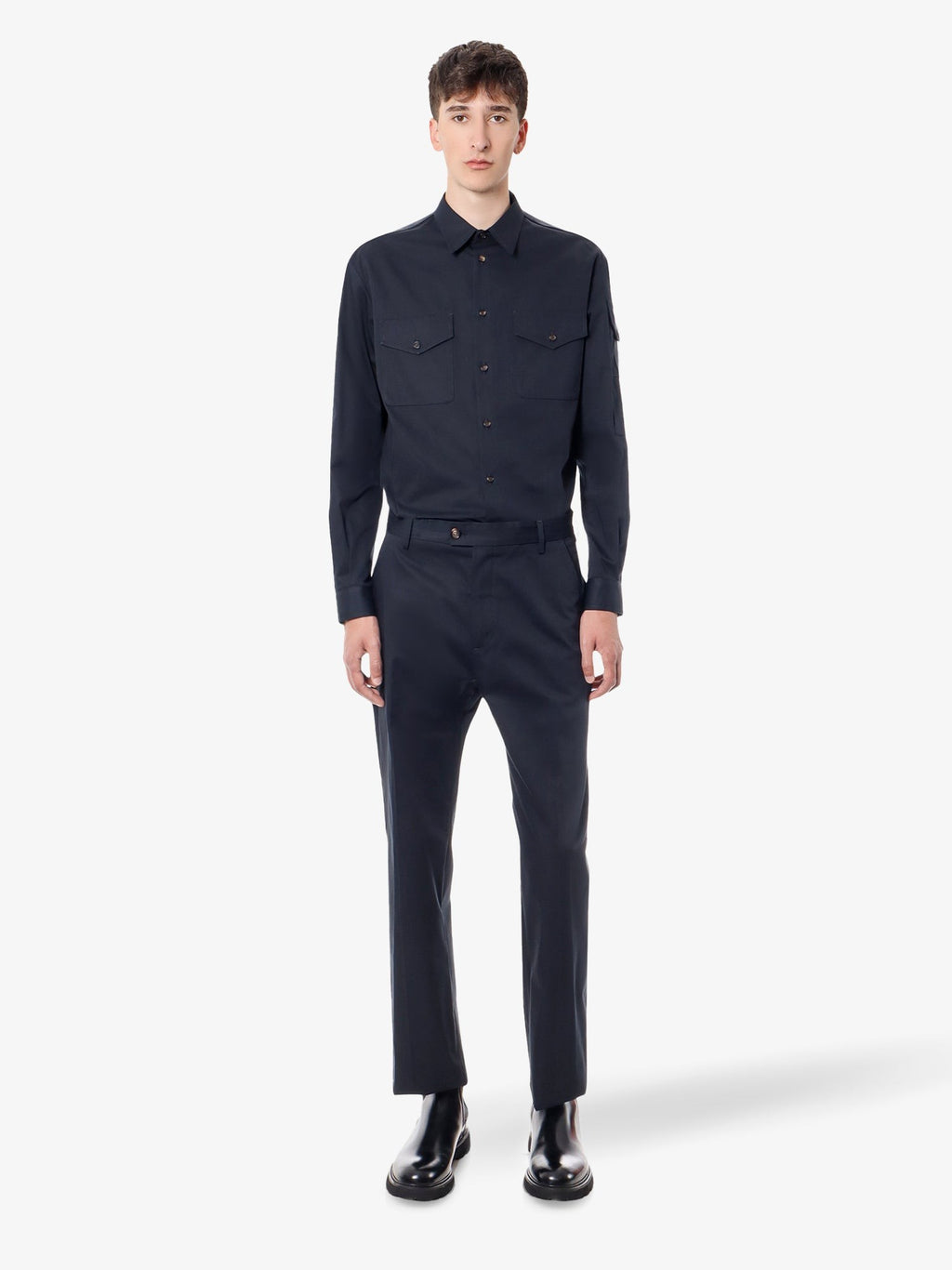 Alexander Mcqueen Chemise en coton avec détail logo