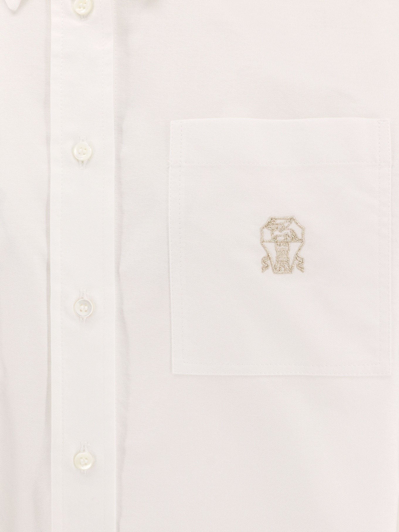 Brunello Cucinelli Cotton shirt with logo embroidery