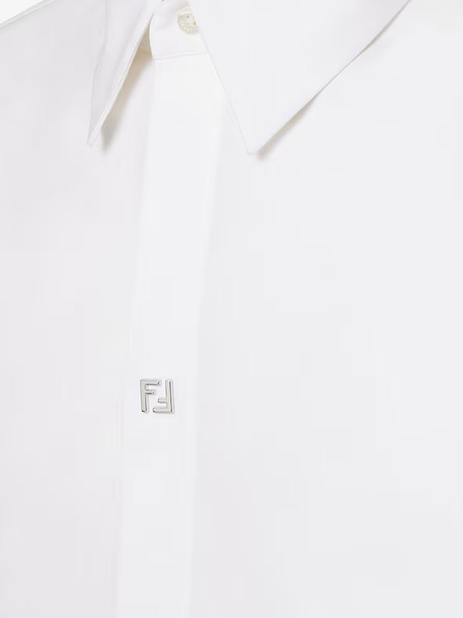 Fendi Cotton shirt with metal FF button