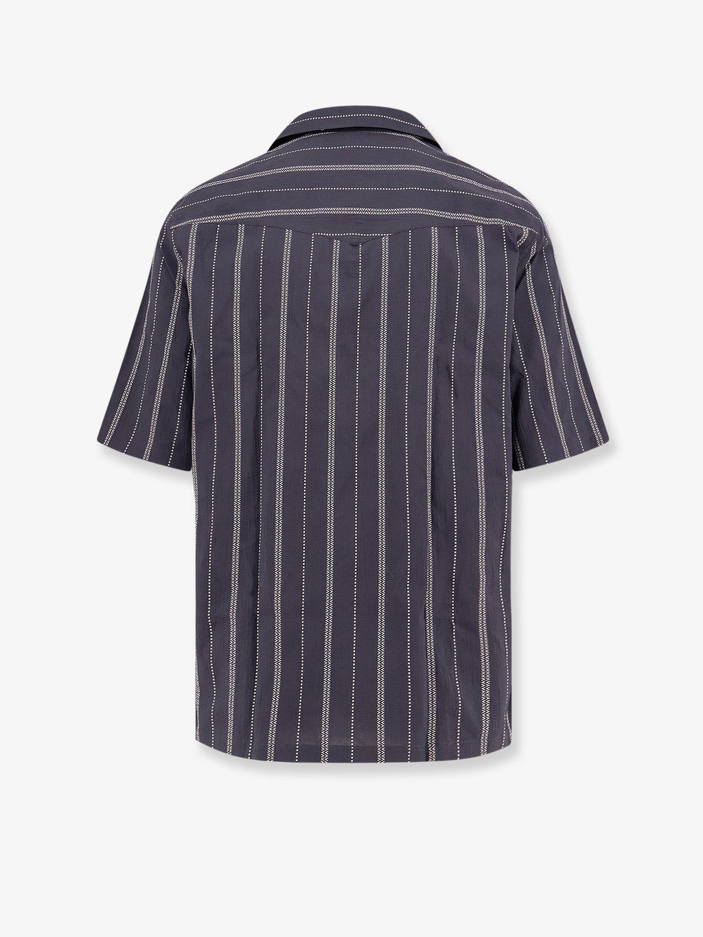 Brunello Cucinelli Camisa de algodão com motivo às riscas