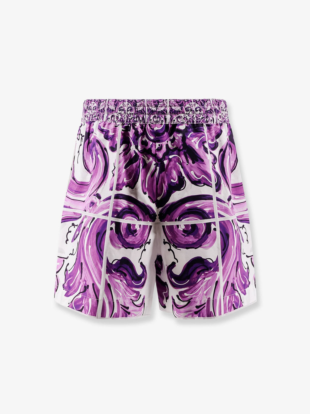 Dolce & Gabbana Short en coton à imprimé Maiolica