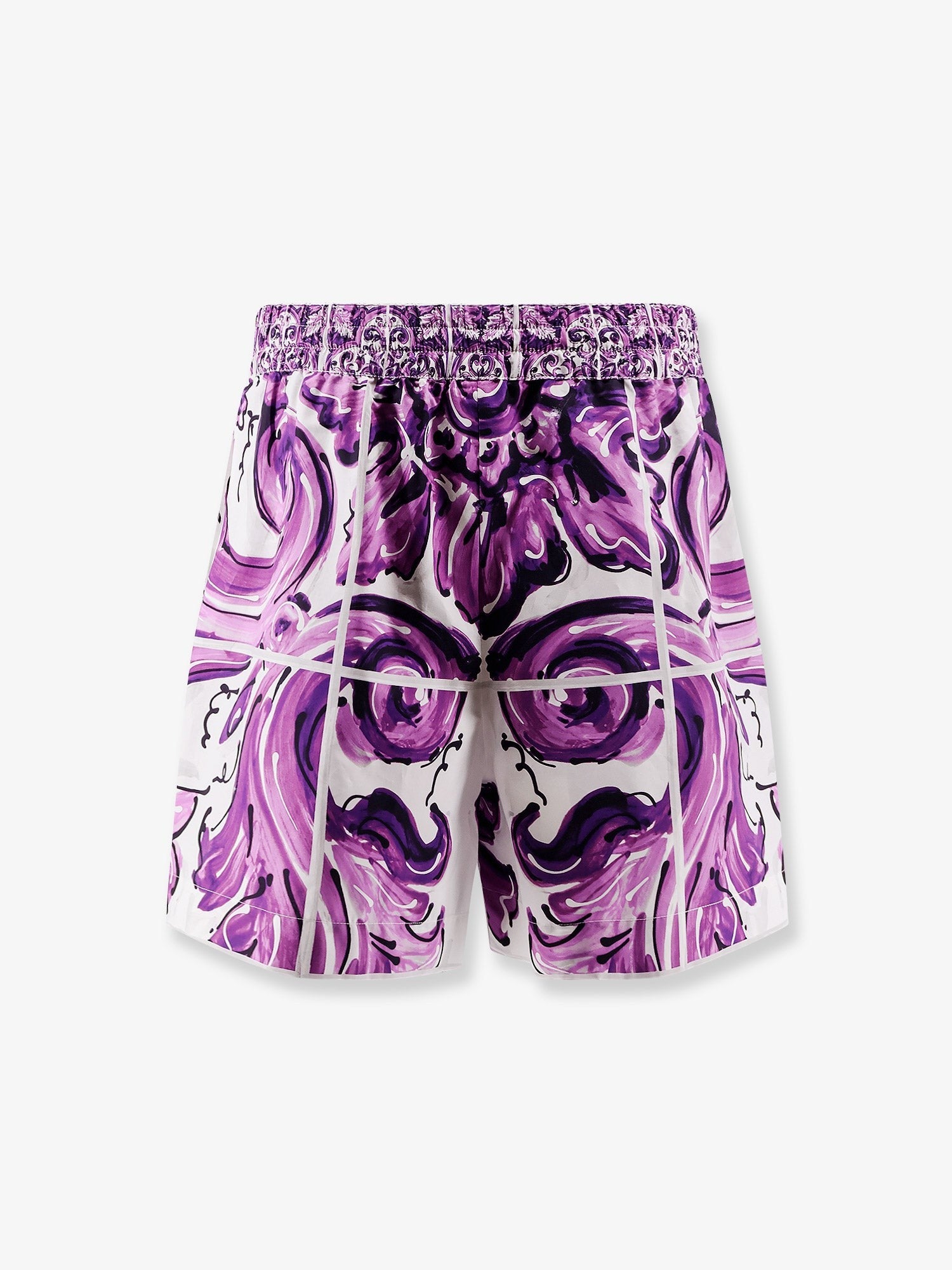 Dolce & Gabbana Short en coton à imprimé Maiolica