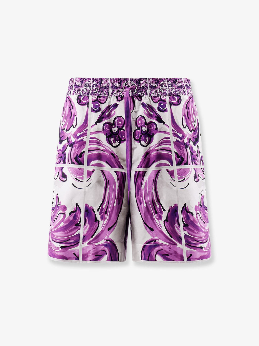 Dolce & Gabbana Short en coton à imprimé Maiolica