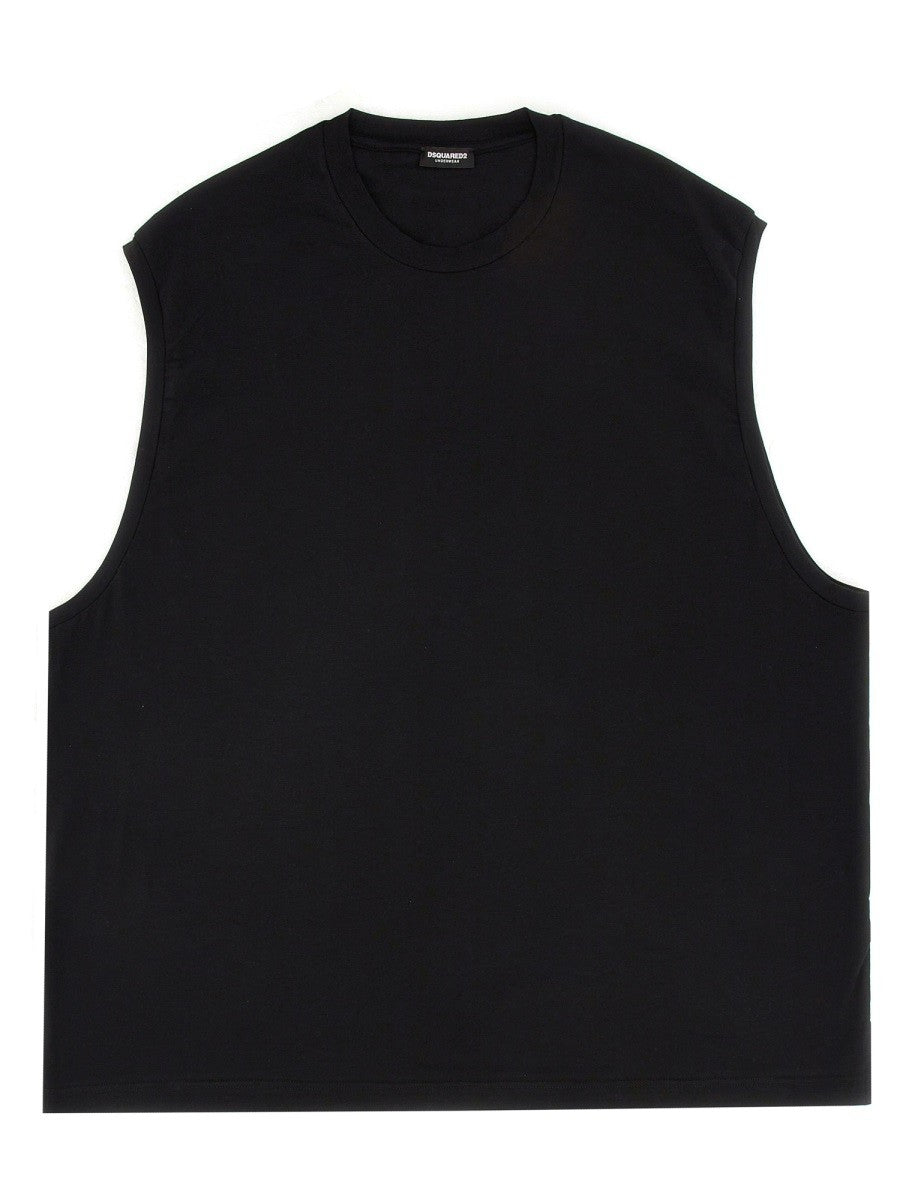 Dsquared2 COTTON SLEEVELESS T-SHIRT