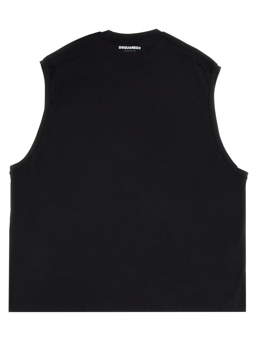Dsquared2 COTTON SLEEVELESS T-SHIRT