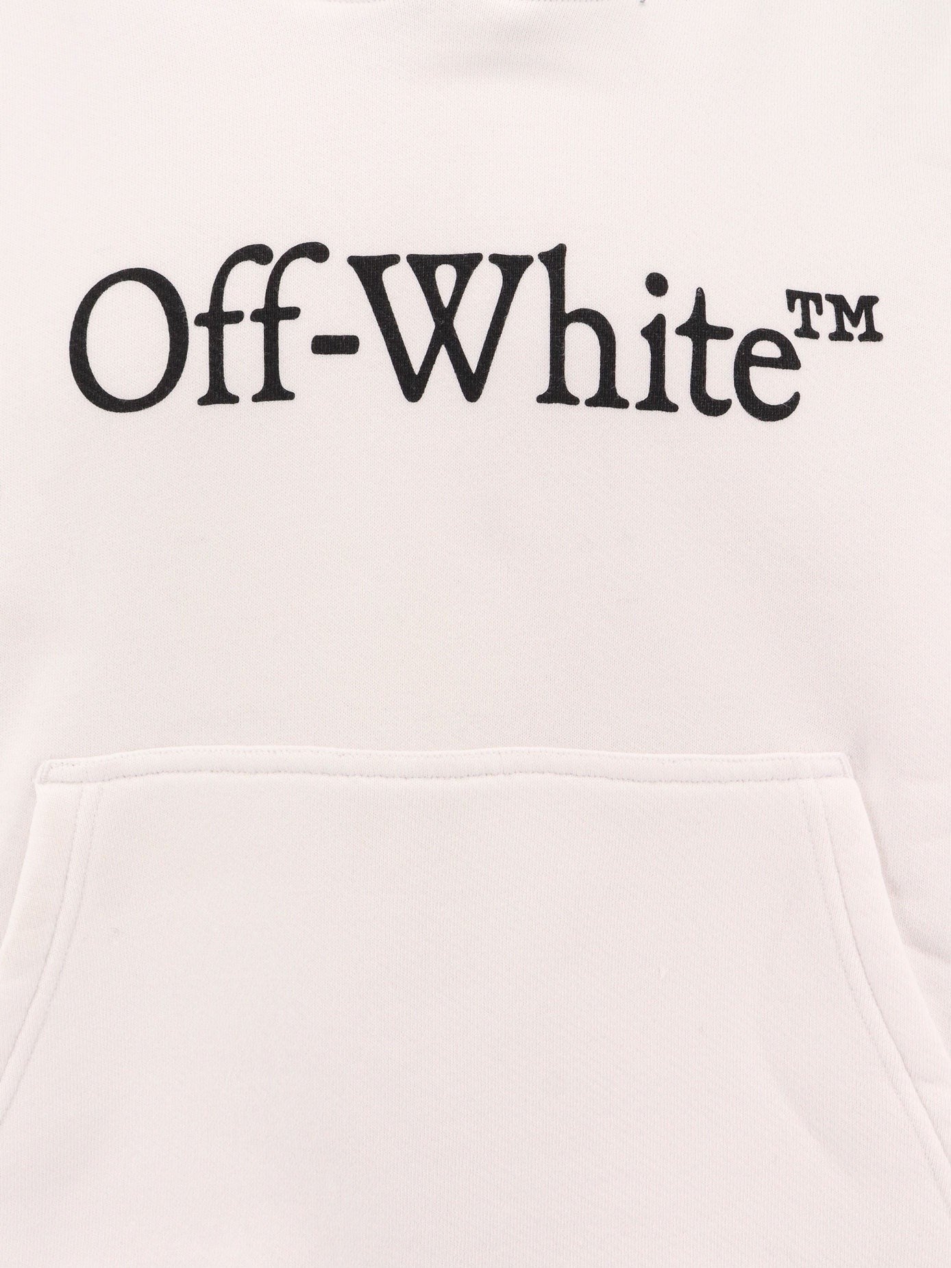 Off White Cotton sweatshirt whit frontal logo print