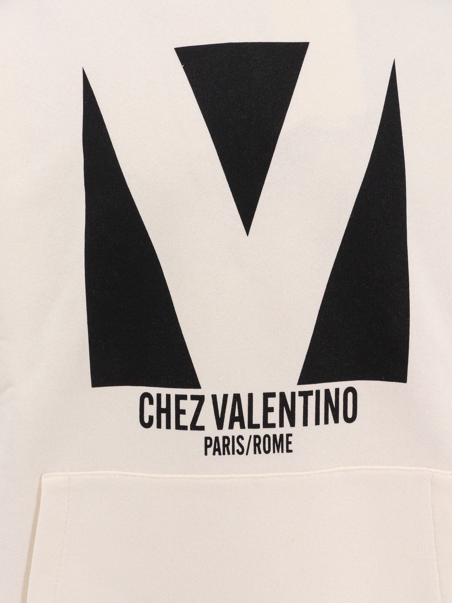 Valentino Baumwoll-Sweatshirt mit „chez Valentino“-Print