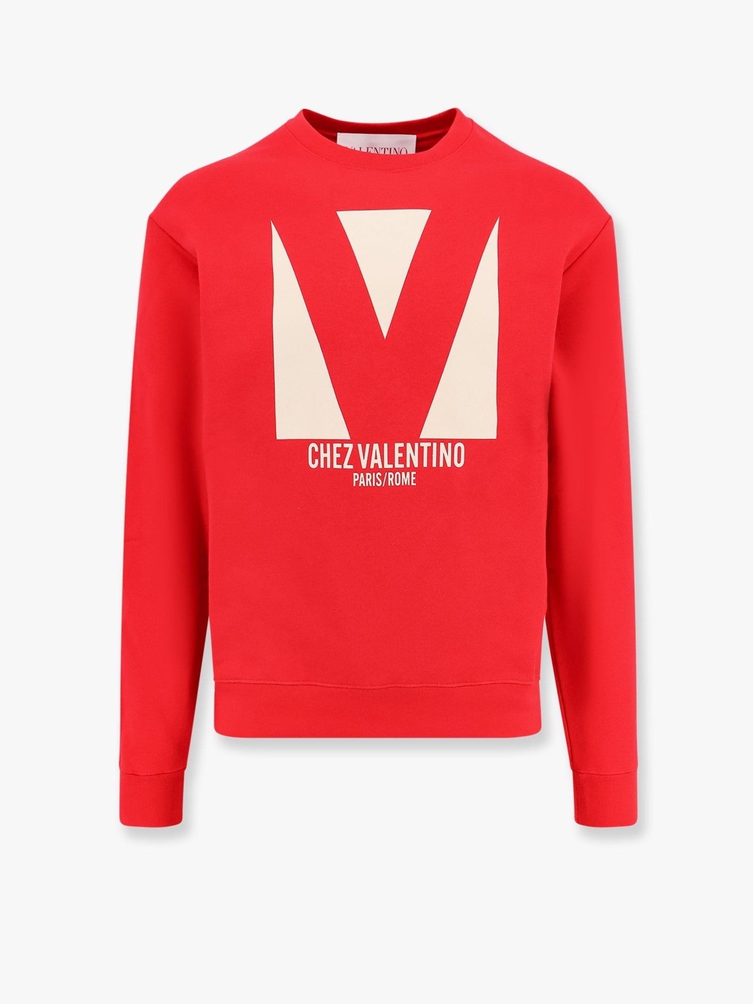 Valentino Baumwoll-Sweatshirt mit frontalem „chez Valentino“-Print