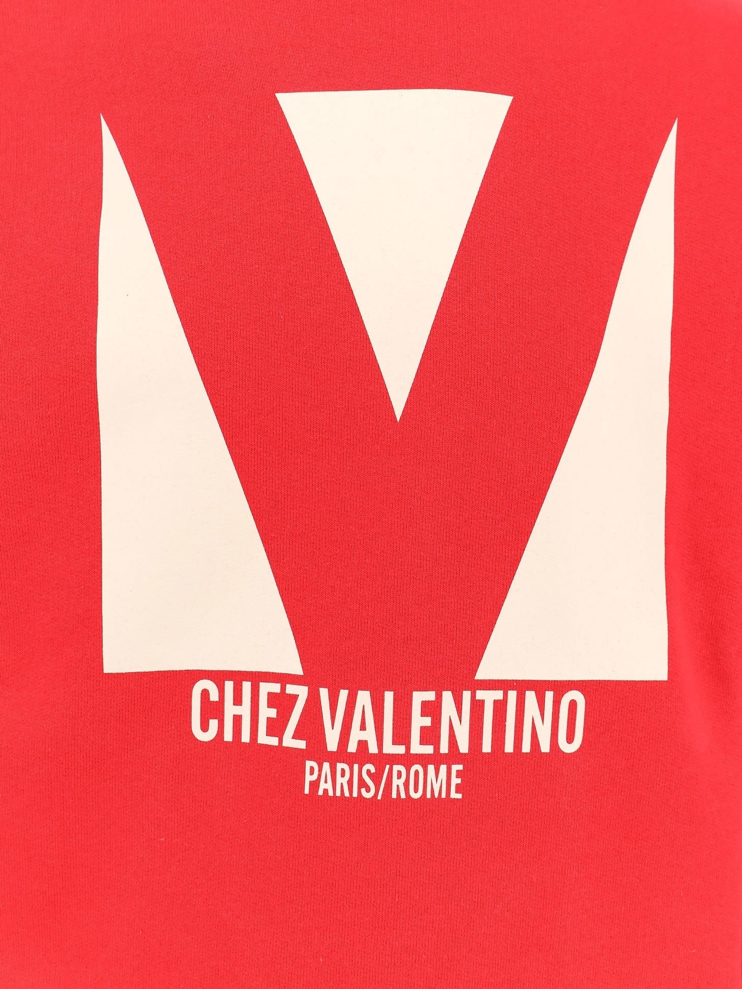 Valentino Baumwoll-Sweatshirt mit frontalem „chez Valentino“-Print