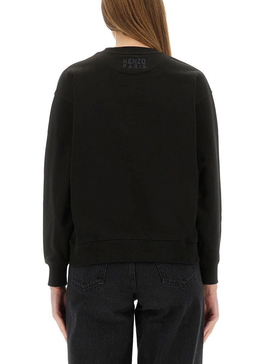 Kenzo COTTON SWEATSHIRT WITH "HAPPY TIGER" PATCH