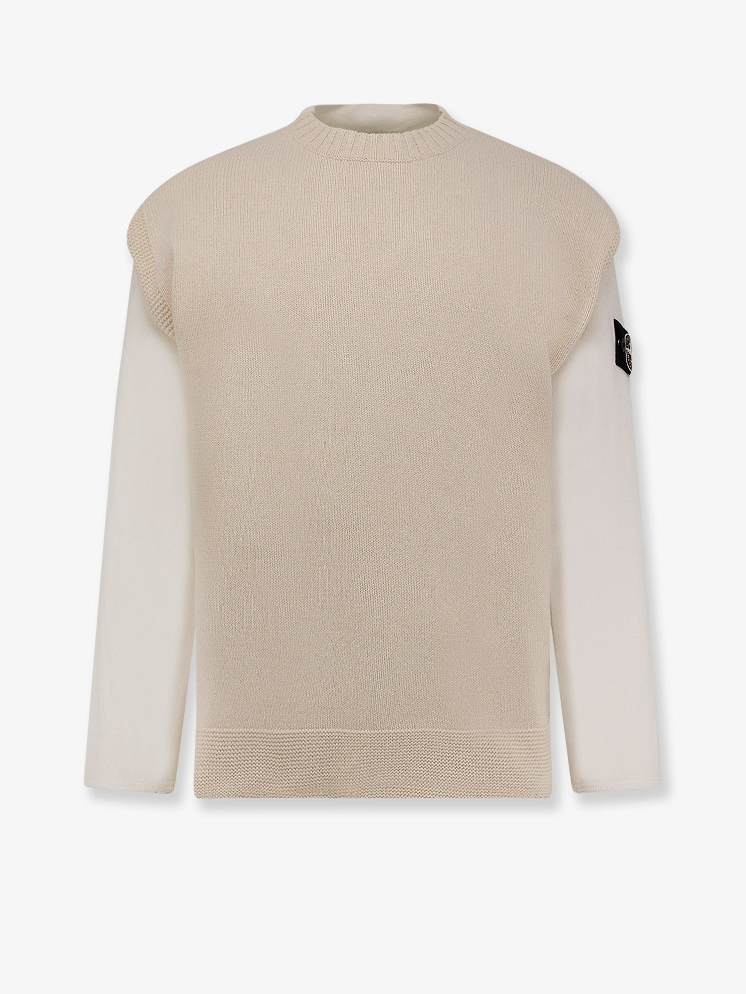 Stone Island Cotton sweatshirt with knitted insert