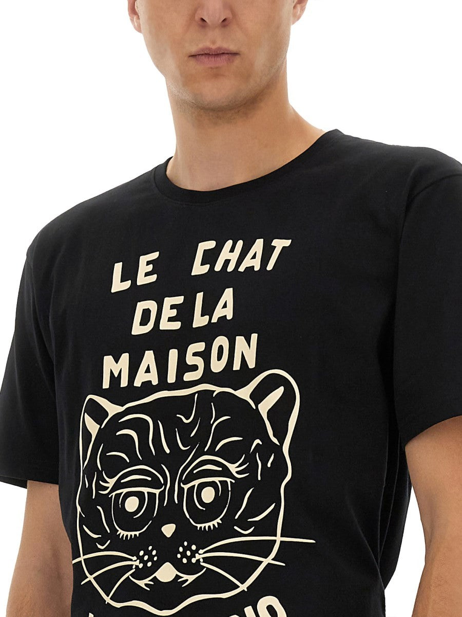 Valentino T-SHIRT WITH "CHAT DE LA MAISON" PRINT