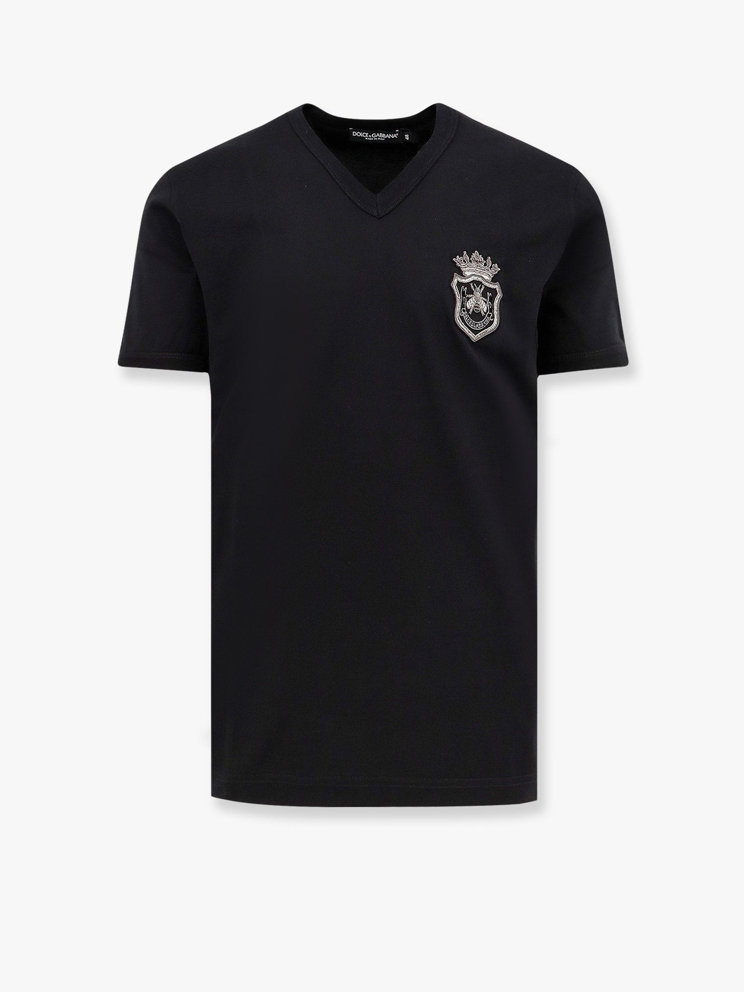 Dolce & Gabbana Cotton t-shirt with hand-embroidered patch