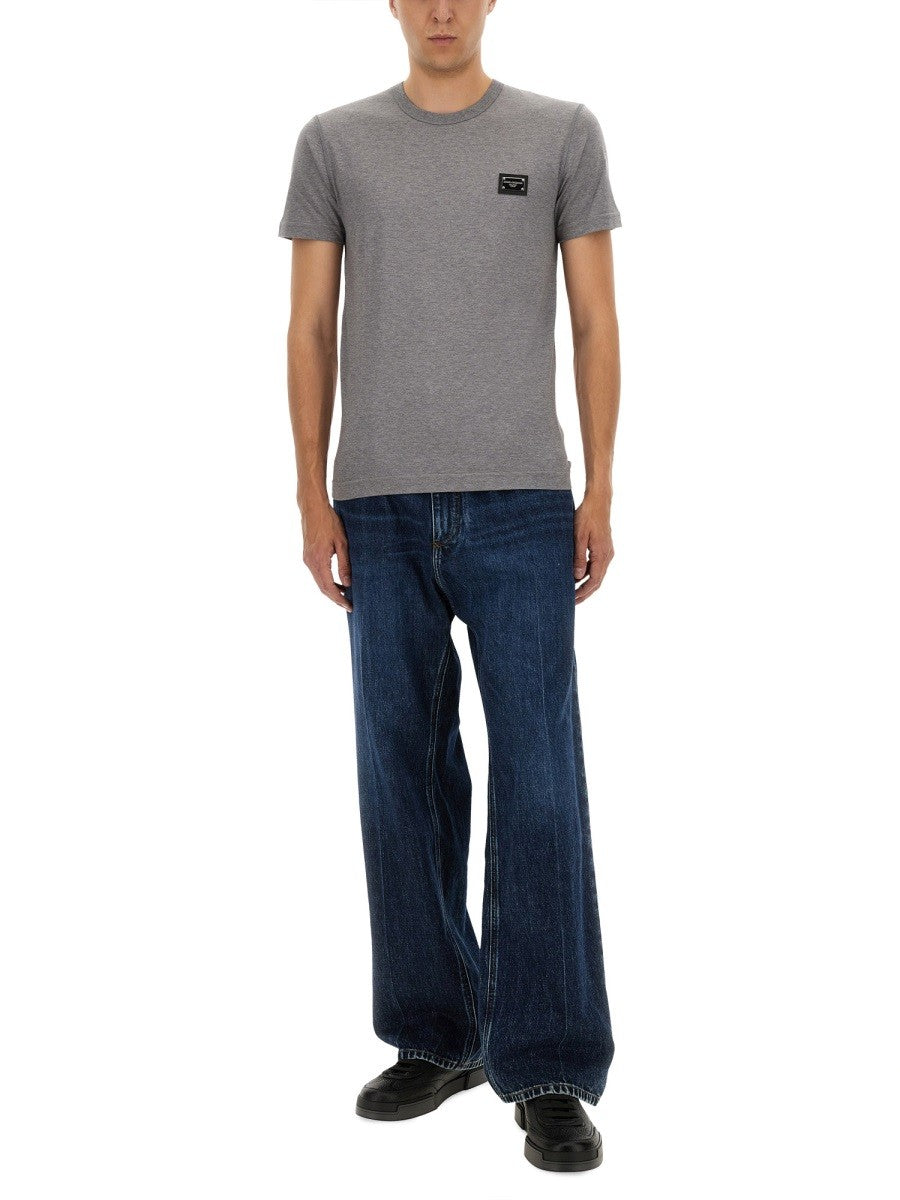 Dolce & Gabbana ロゴプラーク付きコットンTシャツ