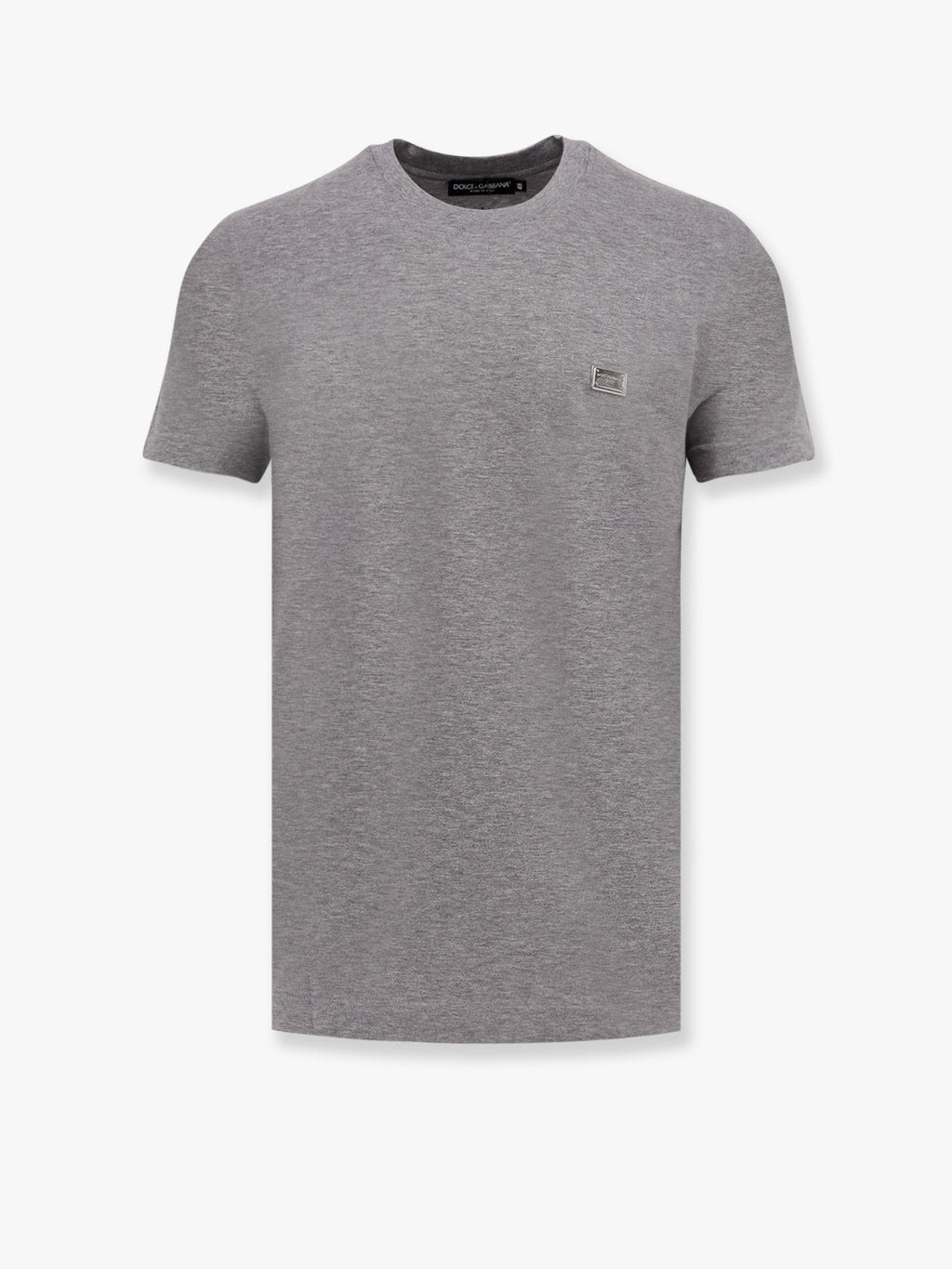 Dolce & Gabbana Cotton t-shirt with metal logo detail