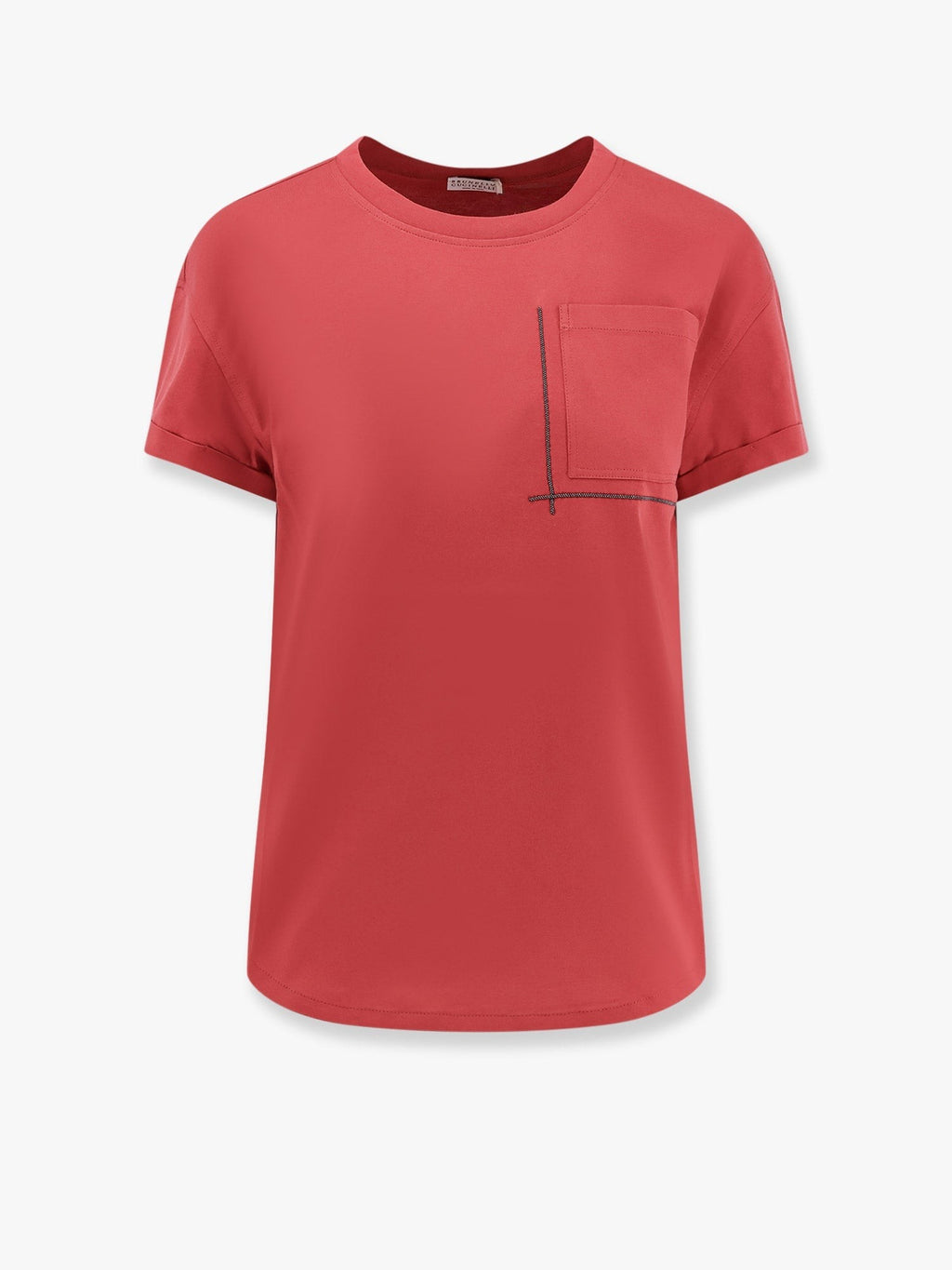 Brunello Cucinelli Bomulds-T-shirt med Monili-detalje