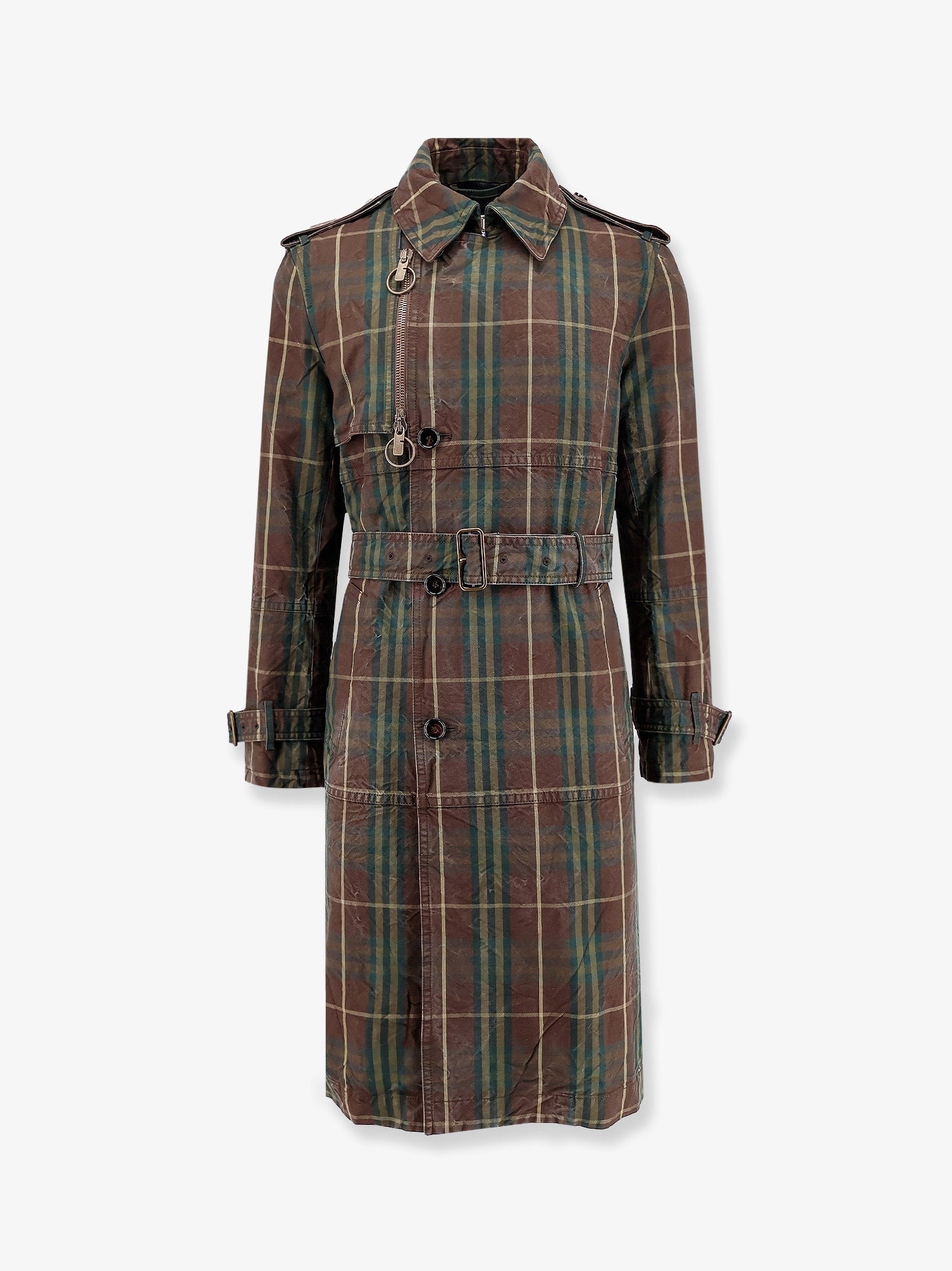 Burberry Trench de algodão com padrão Check