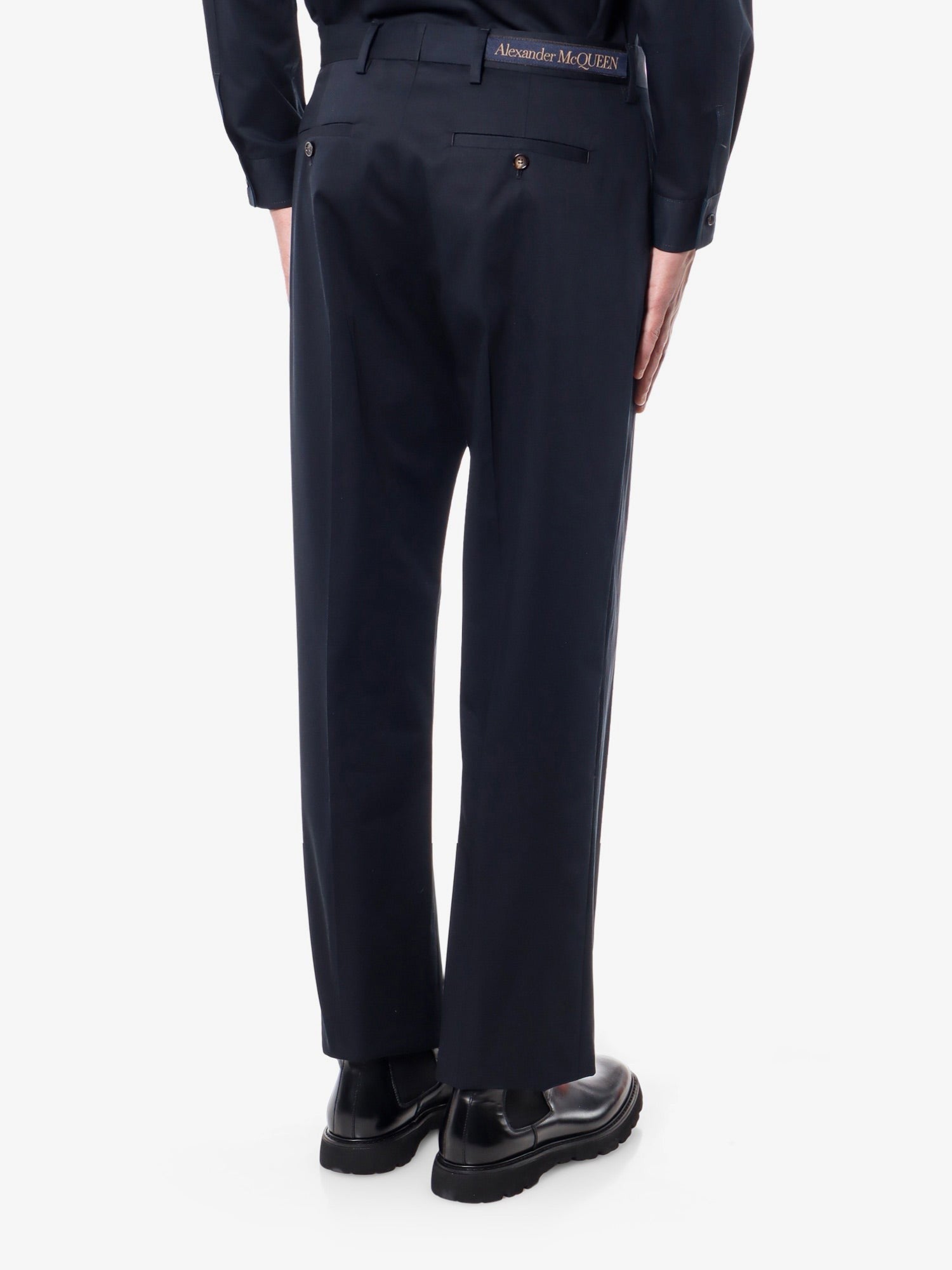 Alexander Mcqueen Pantalon en coton avec détail logo
