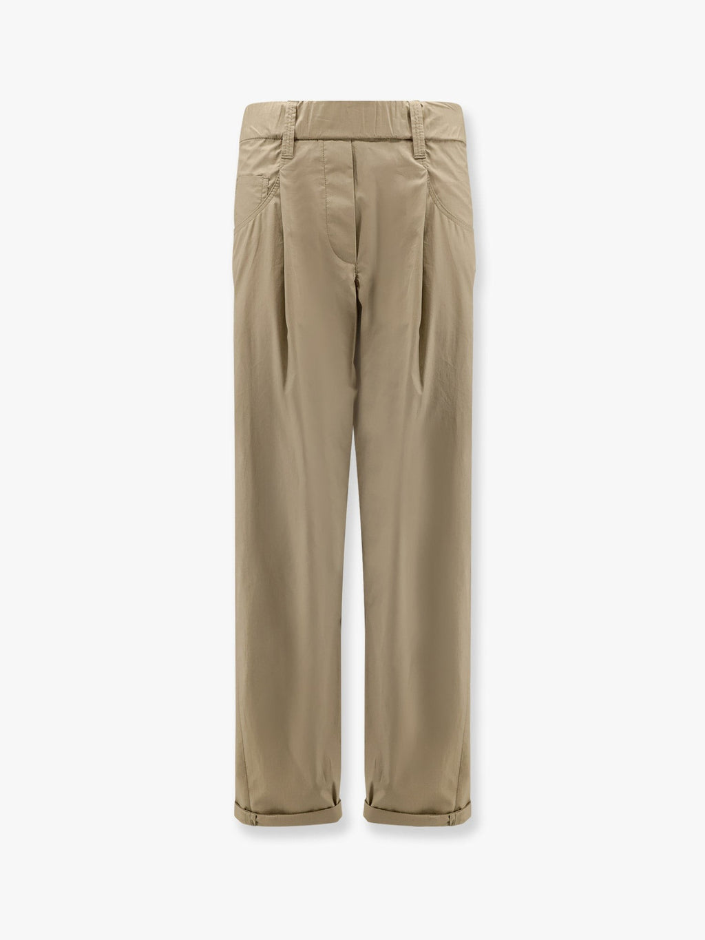 Brunello Cucinelli Calças de algodão com detalhe Monili