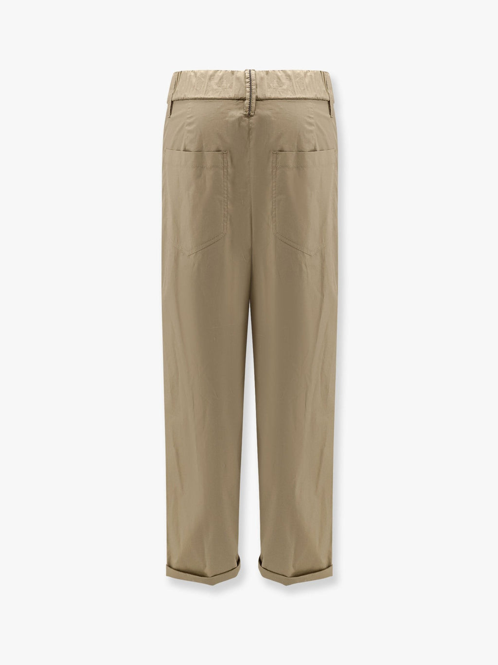 Brunello Cucinelli Calças de algodão com detalhe Monili