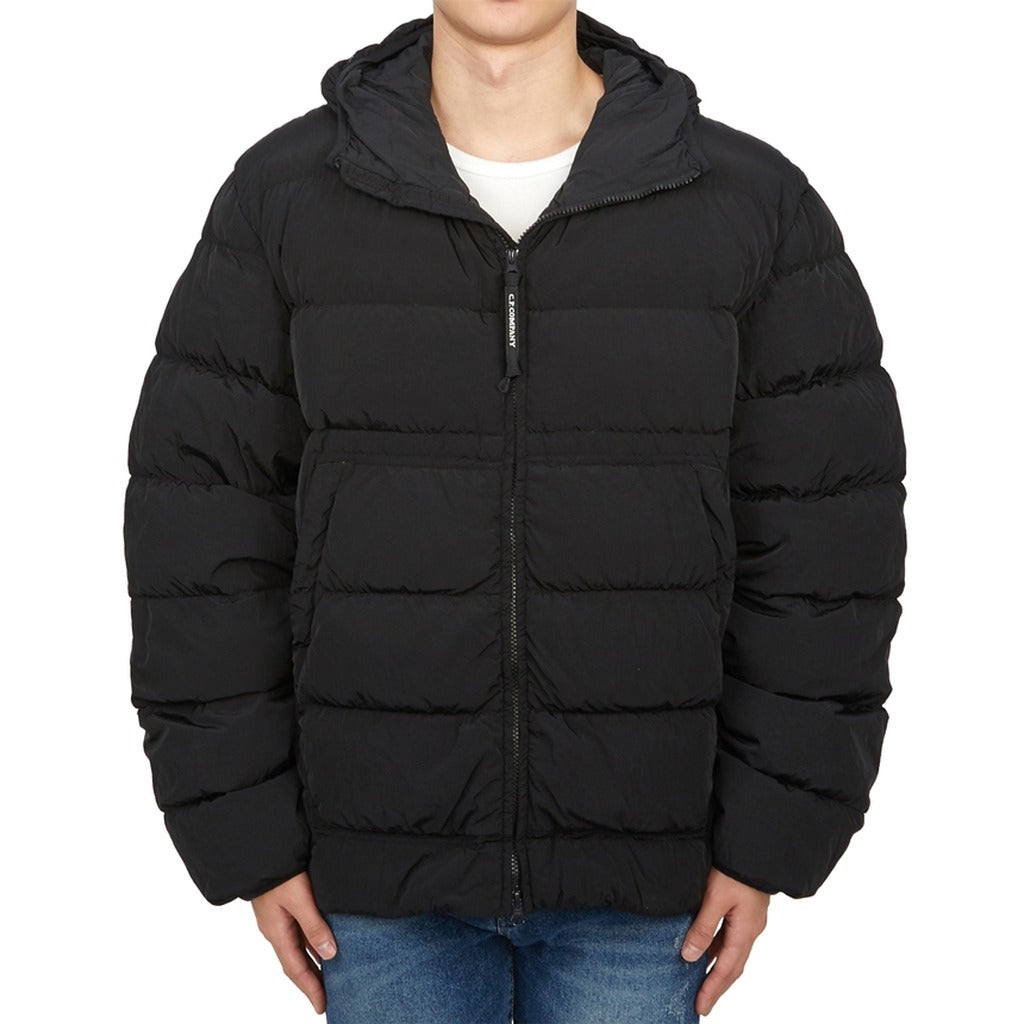 CP Company Chrome-R nylon Goggle Hood jacket, front view.