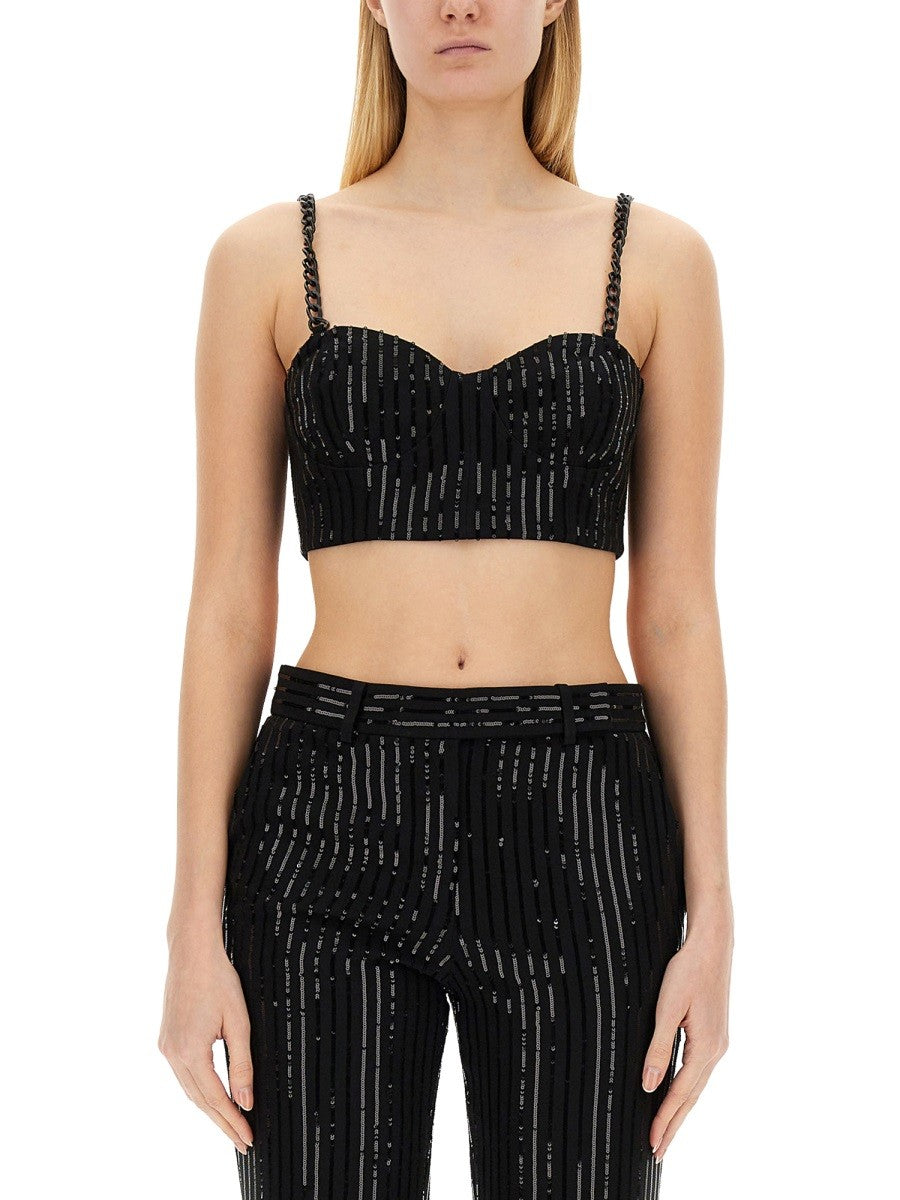 Michael By Michael Kors CREPE BUSTIER TOP