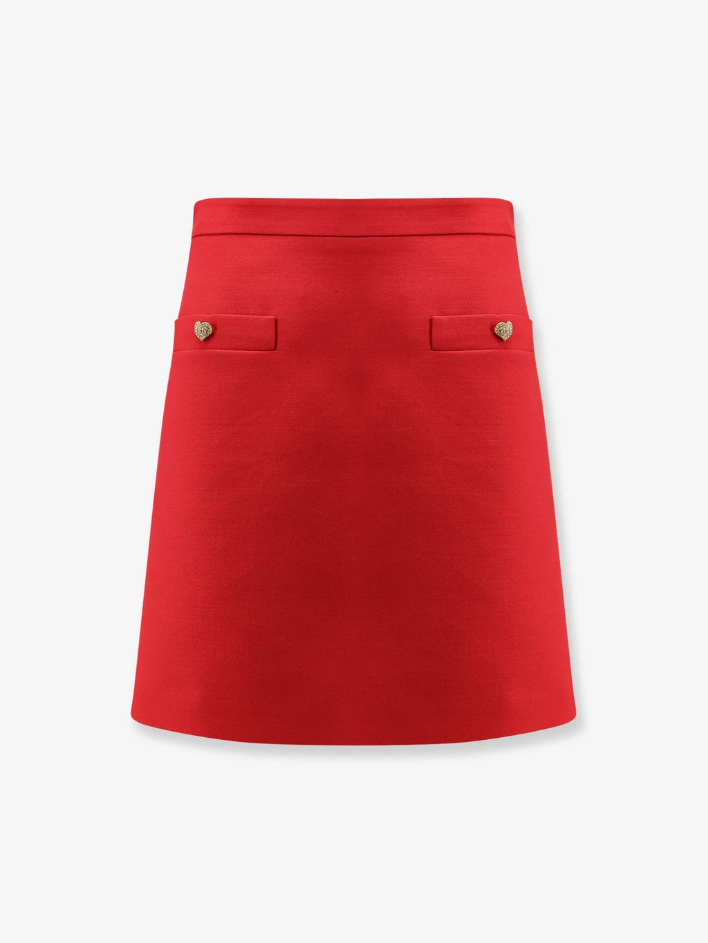 Valentino Crepe Couture skirt with Heart jewel buttons