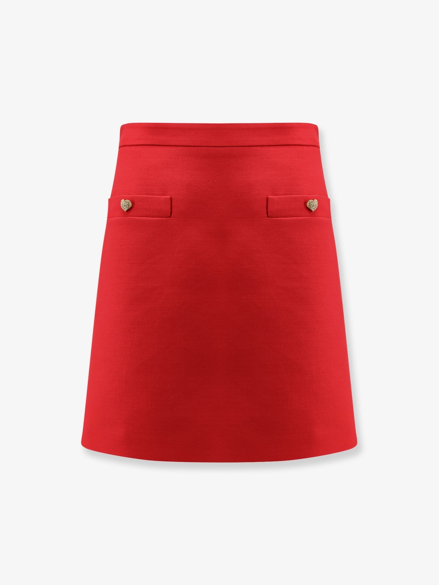 Valentino Crepe Couture skirt with Heart jewel buttons
