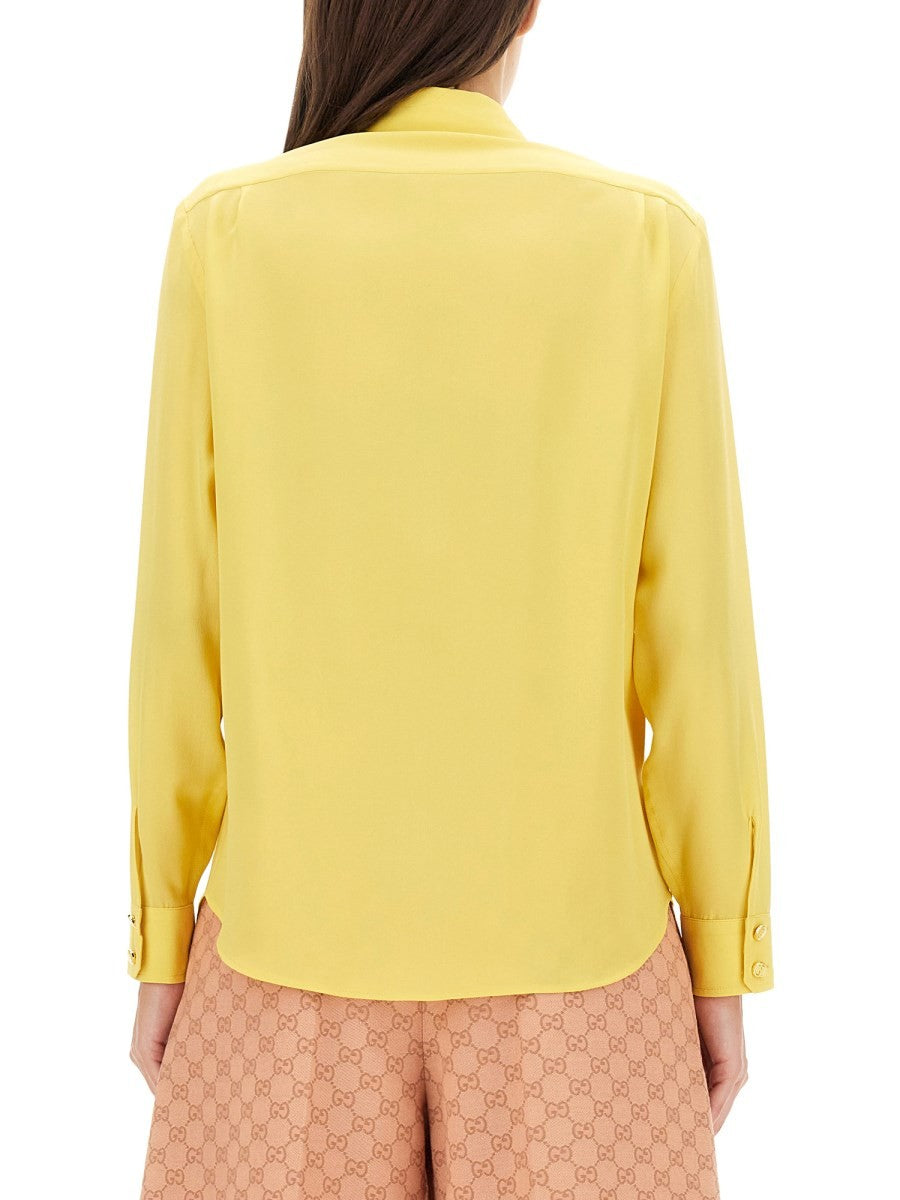 Gucci CREPE DE CHINE AND SILK SHIRT