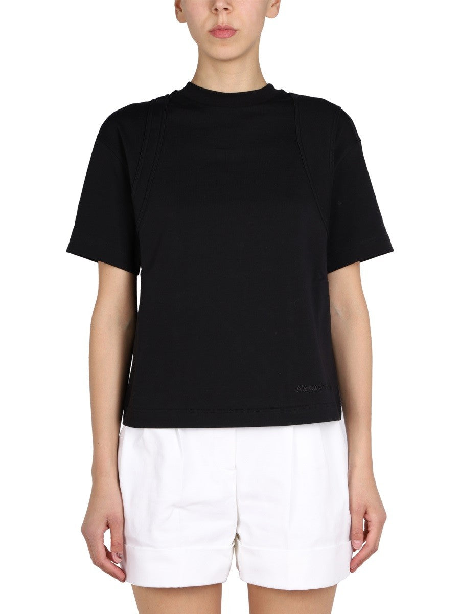 Alexander Mcqueen تي شيرت بياقة دائرية