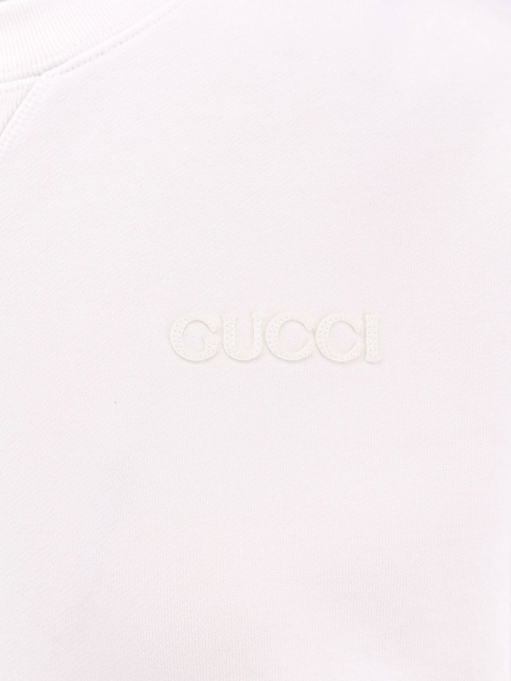 Gucci Crop cotton sweatshirt with web profiles