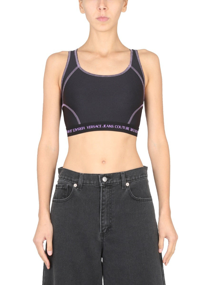 Versace Jeans Couture CROP TOP MIT LOGOBAND