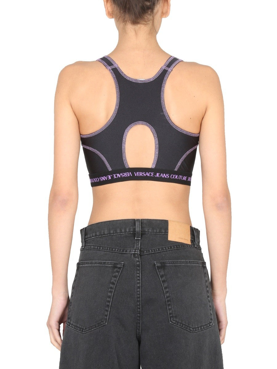 Versace Jeans Couture CROP TOP MIT LOGOBAND