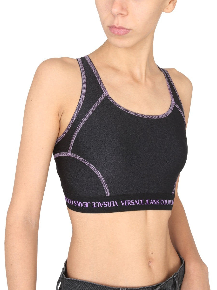 Versace Jeans Couture CROP TOP MIT LOGOBAND