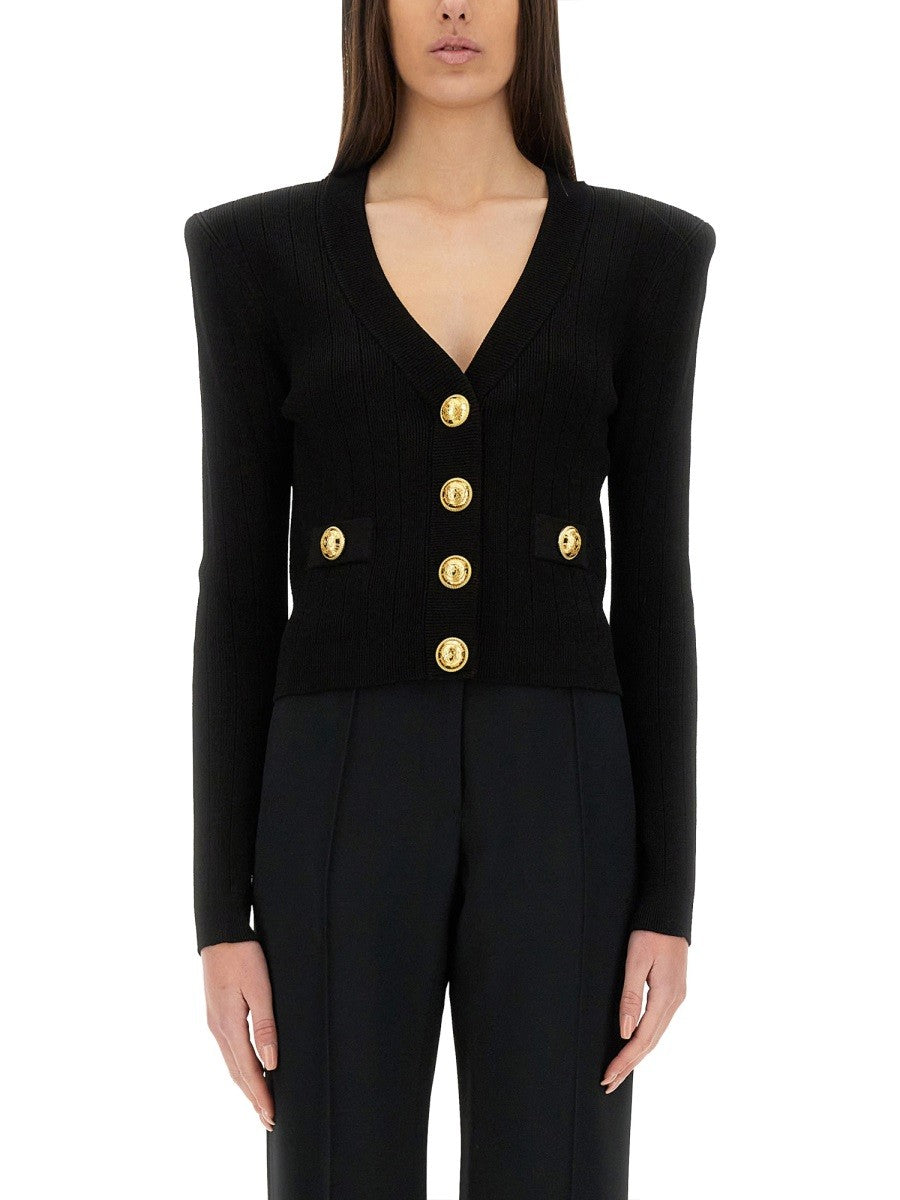 Balmain ZKRÁCENÝ KARDIGAN