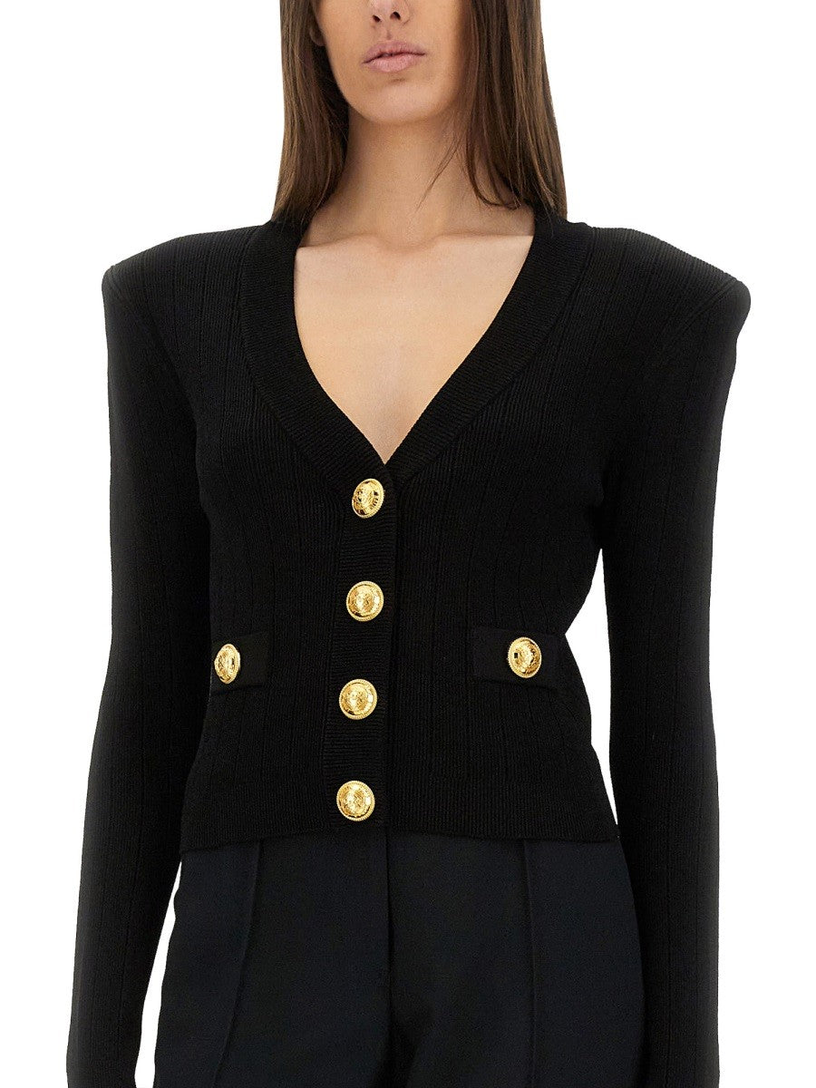 Balmain ZKRÁCENÝ KARDIGAN