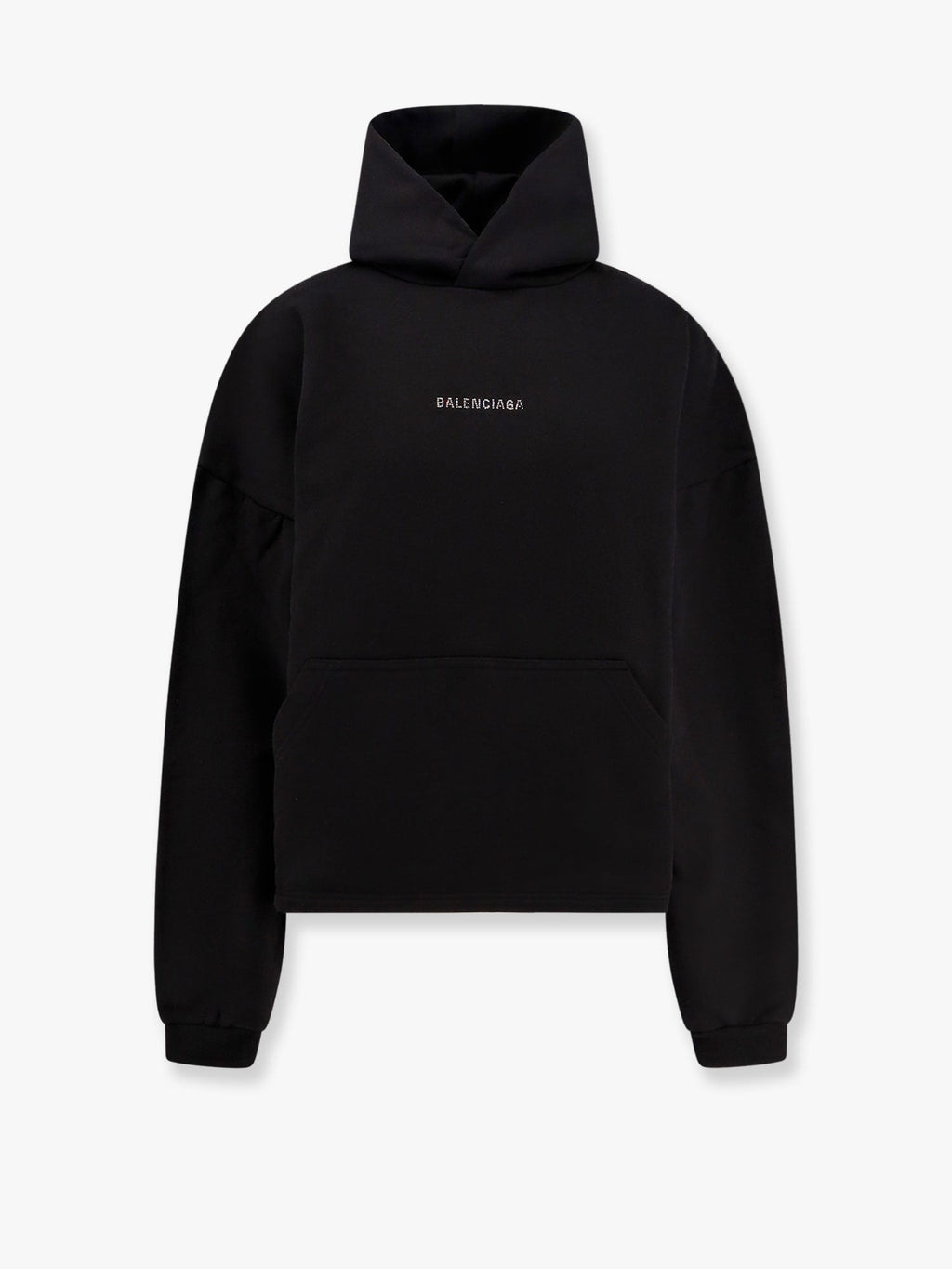 Balenciaga Trumpas medvilninis džemperis su kalnų krištolo logotipu