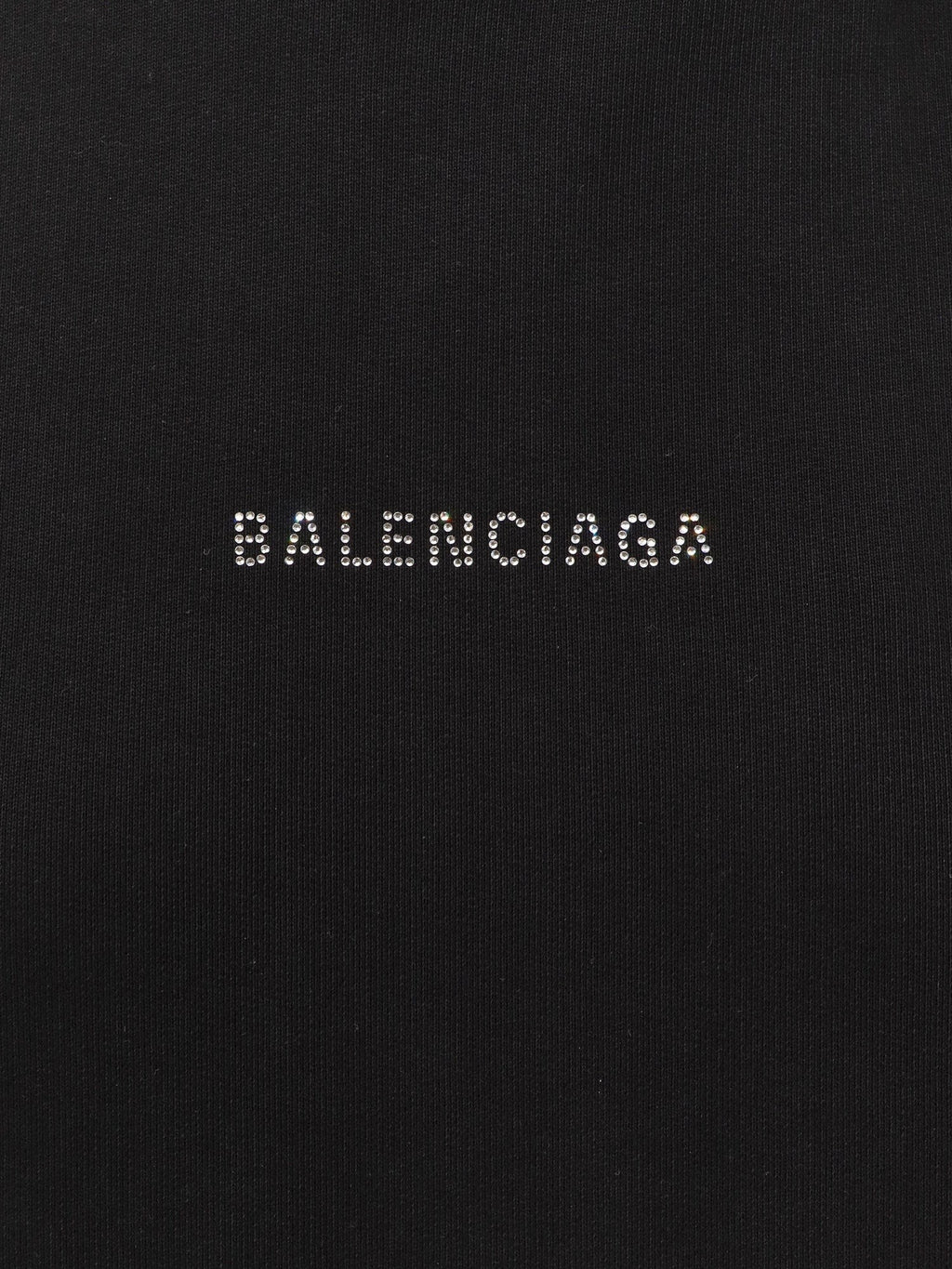 Balenciaga Trumpas medvilninis džemperis su kalnų krištolo logotipu