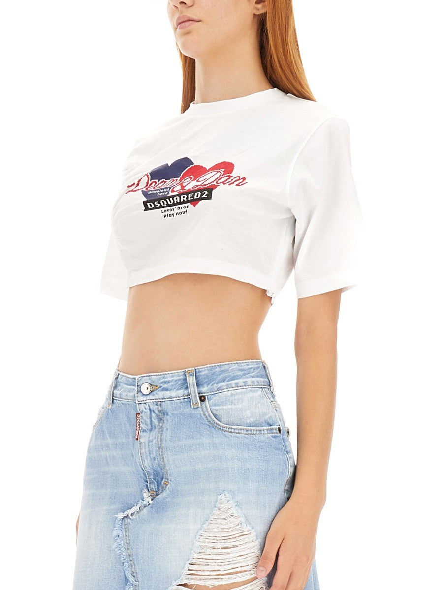 Dsquared2 CROPPED FIT T-SHIRT