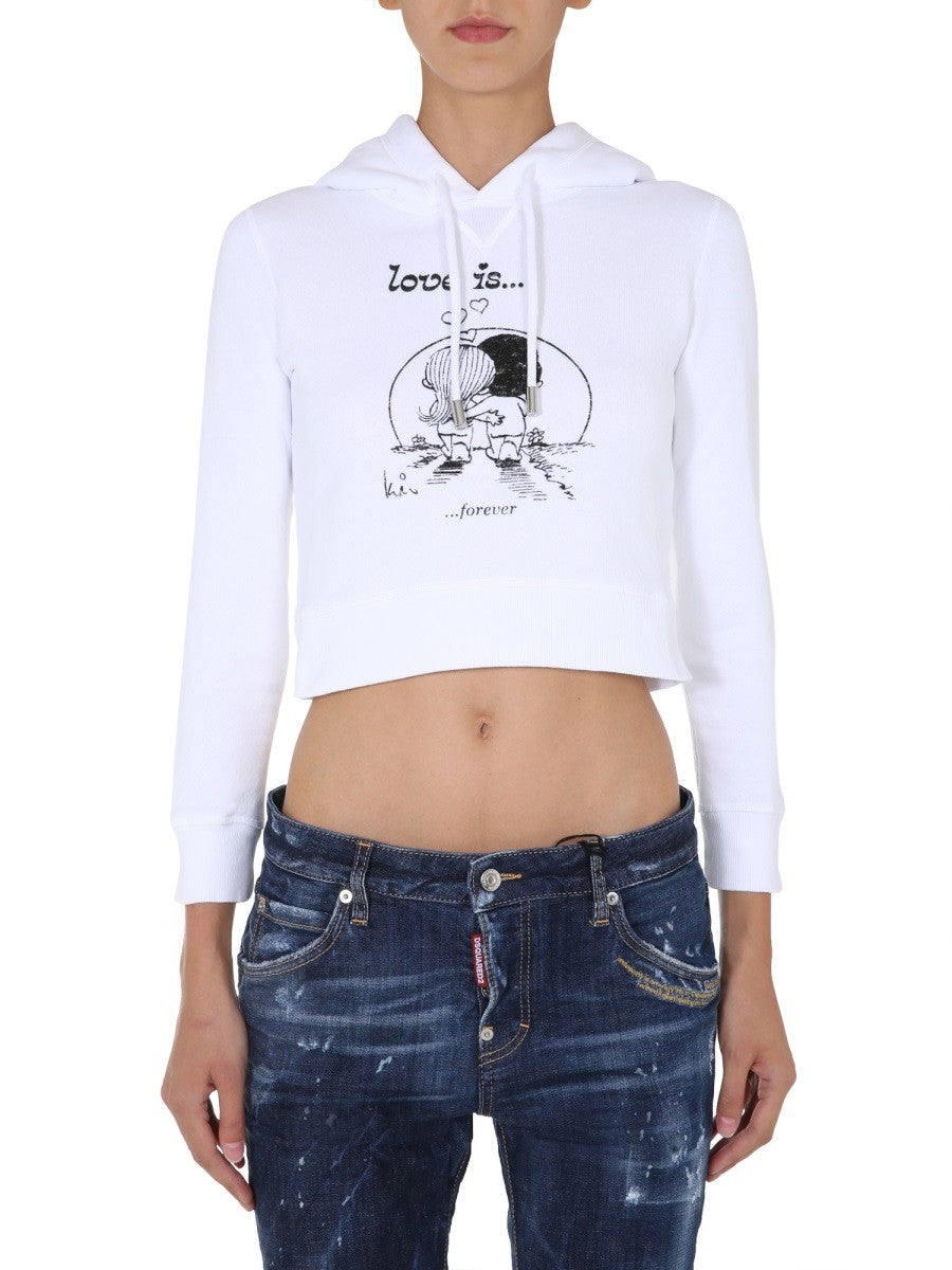 Dsquared2 CROPPED SWEATSHIRT