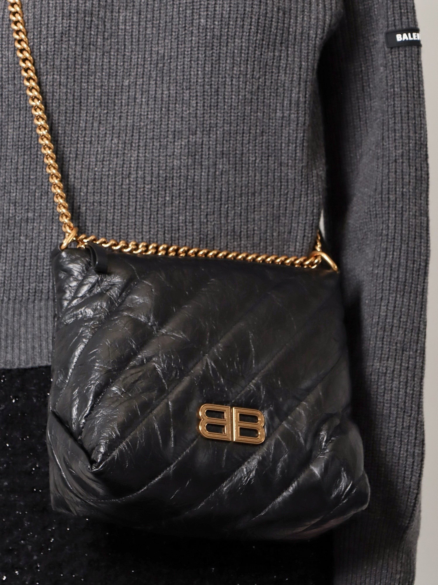 Balenciaga Crush hobo s odinė rankinė